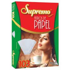 FILTRO DE CAFE SUPREMO 103 C/30UN