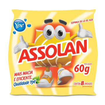 LÃ DE AÇO ASSOLAN 60G